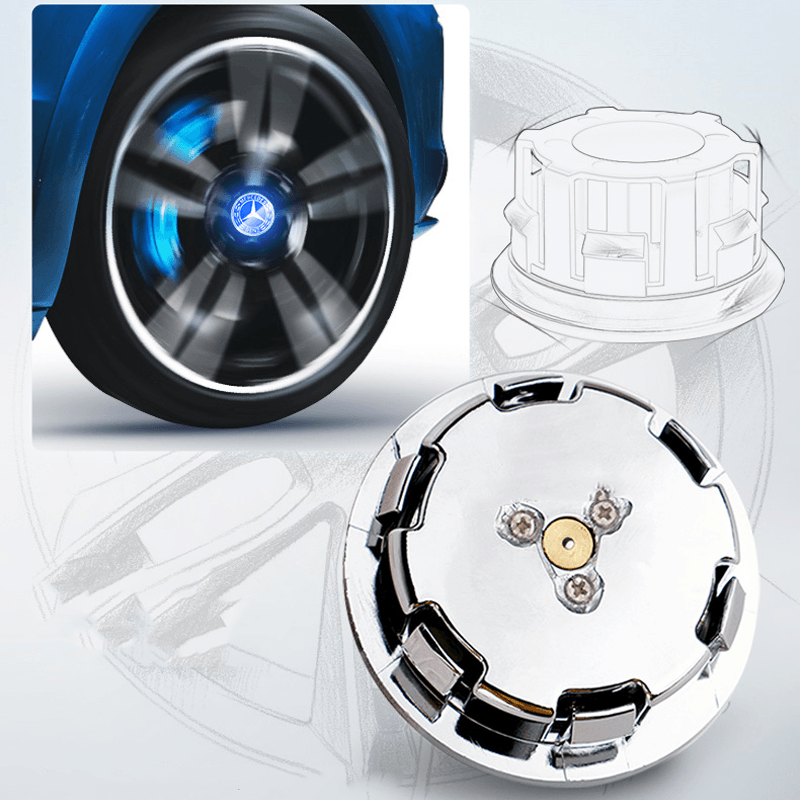 Suitable For Mercedes-Benz Magnetic Suspension Hub Caps & LED Suspension Luminous Wheel Hub Lights - Greetlamp