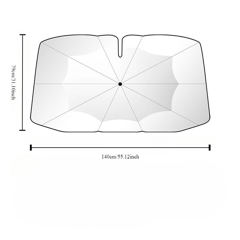 New 360° Bendable Handle Car Parasol Car Front Windshield Sun Protection Heat Shield Universal Car Parasol - Greetlamp