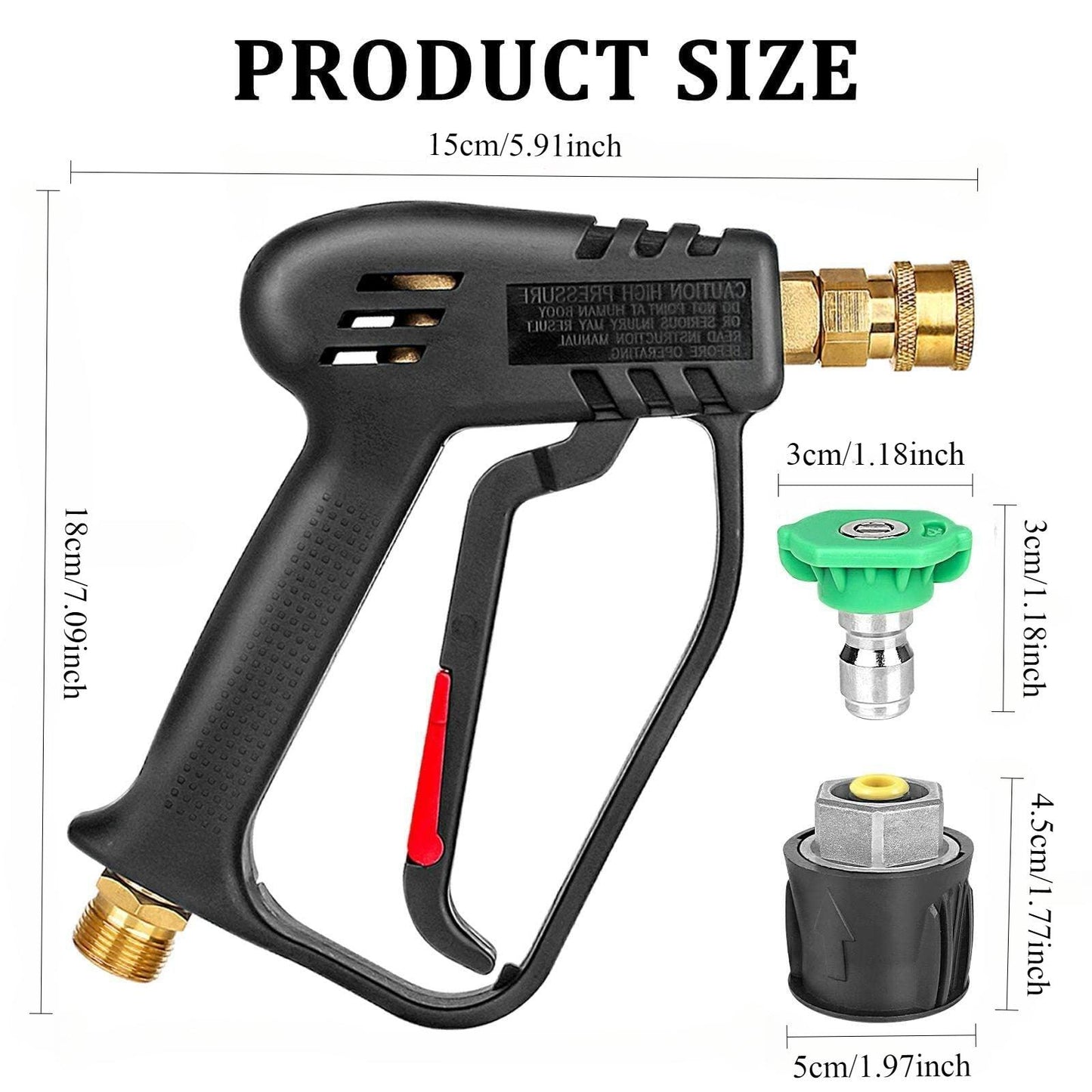 Innovative Car Washing Water Gun with Household High Pressure Cleaning Power and 1/4 Quick Connect Feature - Greetlamp