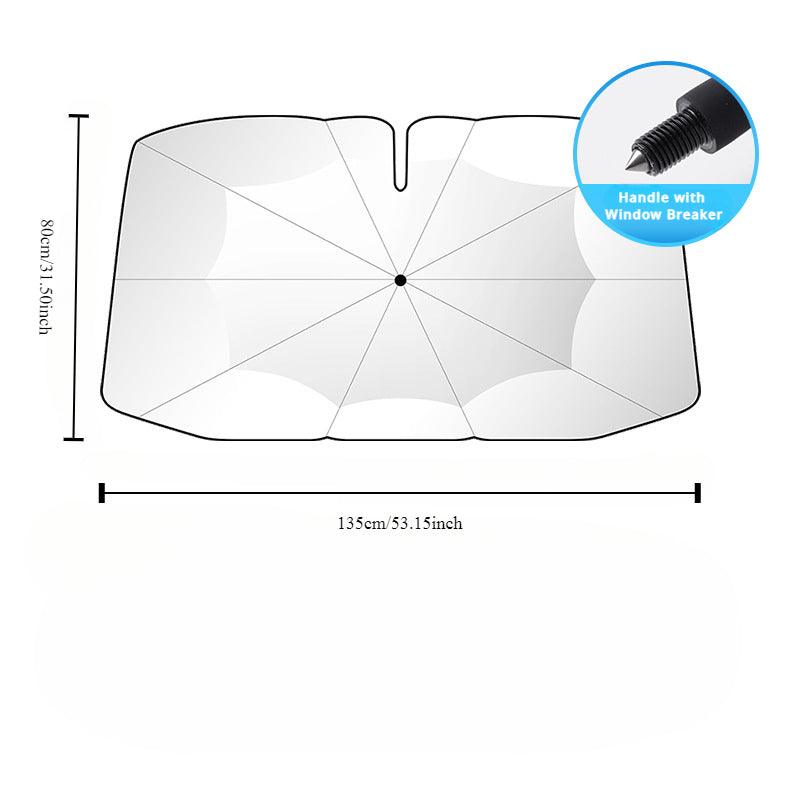 New 360° Bendable Handle Car Parasol Car Front Windshield Sun Protection Heat Shield Universal Car Parasol - Greetlamp