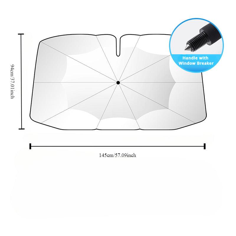 New 360° Bendable Handle Car Parasol Car Front Windshield Sun Protection Heat Shield Universal Car Parasol - Greetlamp