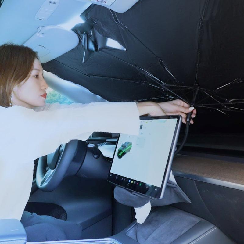 New 360° Bendable Handle Car Parasol Car Front Windshield Sun Protection Heat Shield Universal Car Parasol - Greetlamp