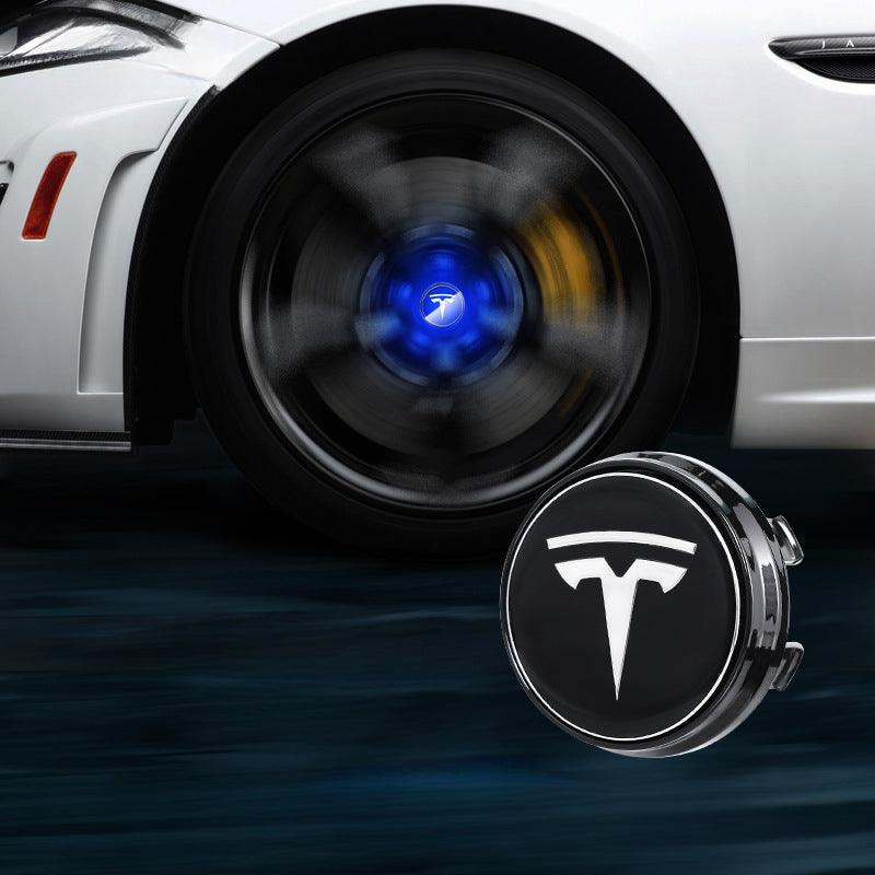 Suitable For Tesla Magnetic Suspension Hub Caps & LED Suspension Luminous Wheel Hub Lights - Greetlamp