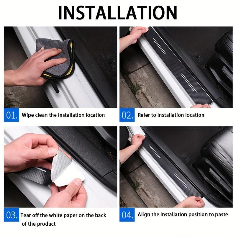 ( 9PCS )Carbon Car Door Sills Stickers - Greetlamp