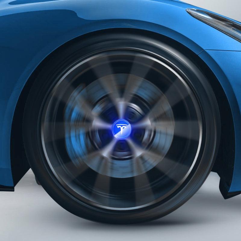 Suitable For Tesla Magnetic Suspension Hub Caps & LED Suspension Luminous Wheel Hub Lights - Greetlamp
