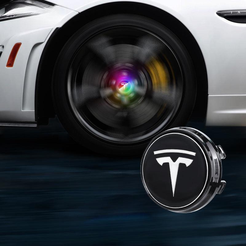 Suitable For Tesla Magnetic Suspension Hub Caps & LED Suspension Luminous Wheel Hub Lights - Greetlamp