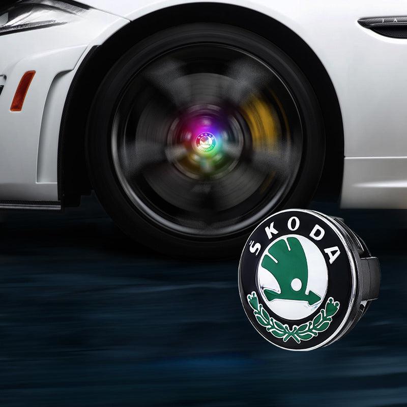 Suitable For Škoda Magnetic Suspension Hub Caps & LED Suspension Luminous Wheel Hub Lights - Greetlamp