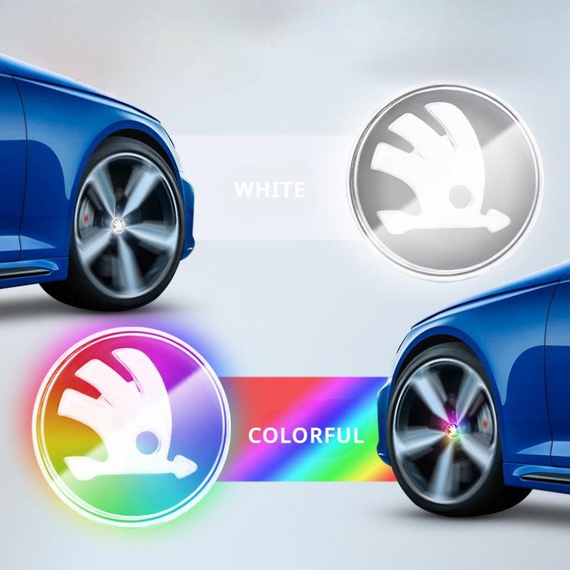 Suitable For Škoda Magnetic Suspension Hub Caps & LED Suspension Luminous Wheel Hub Lights - Greetlamp