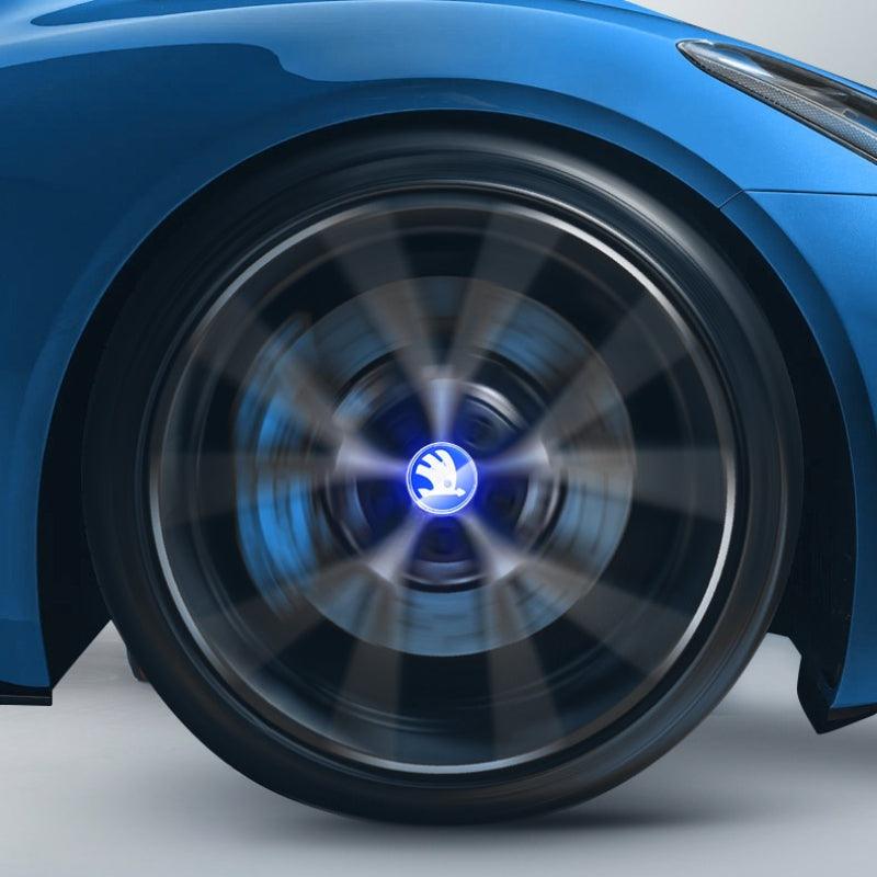 Suitable For Škoda Magnetic Suspension Hub Caps & LED Suspension Luminous Wheel Hub Lights - Greetlamp