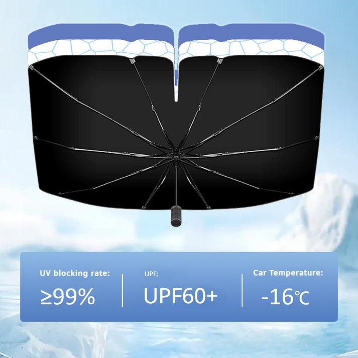 New 360° Bendable Handle Car Parasol Car Front Windshield Sun Protection Heat Shield Universal Car Parasol - Greetlamp