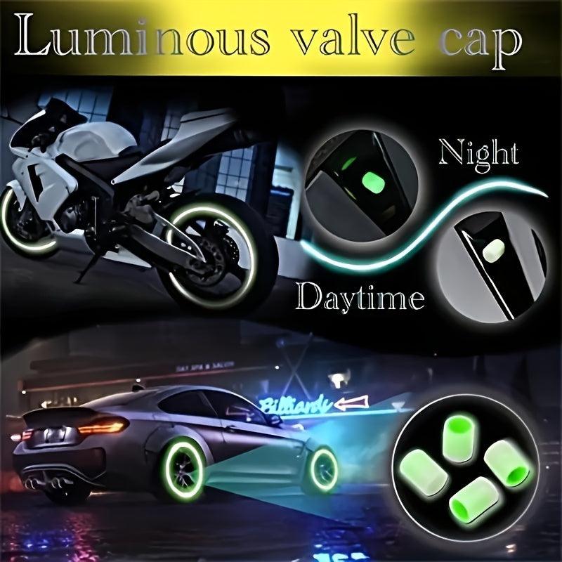 (16PCS) Luminous Tire Valve Cap Set - Suitable for Cars, Trucks, Motorcycles and Bicycles - Greetlamp