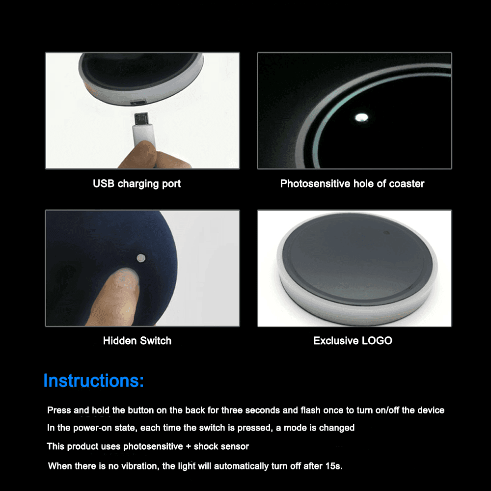 Car LED Cup Holder Lights - Greetlamp