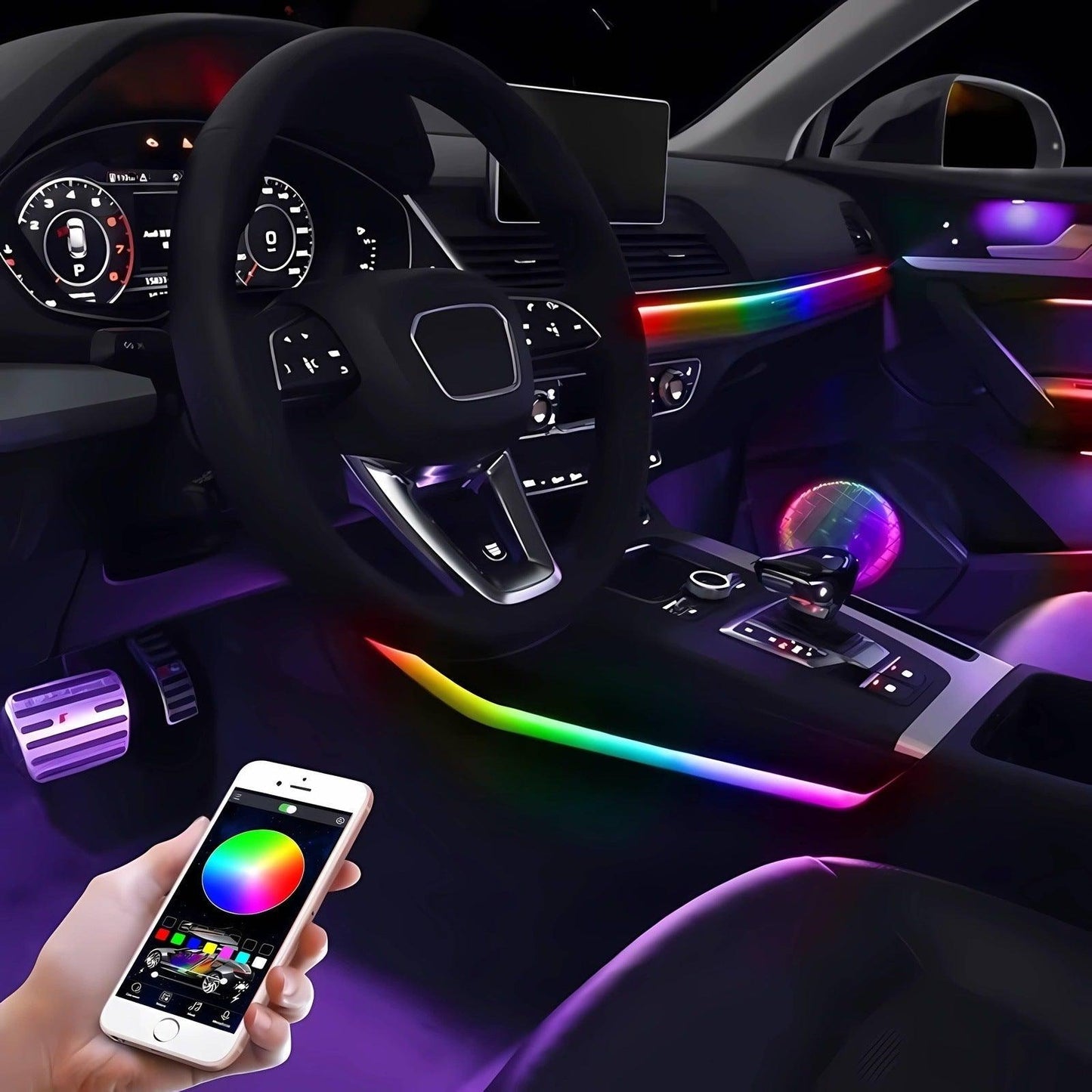 LED Intelligent Voice Control Atmosphere Light Belt Set - Greetlamp