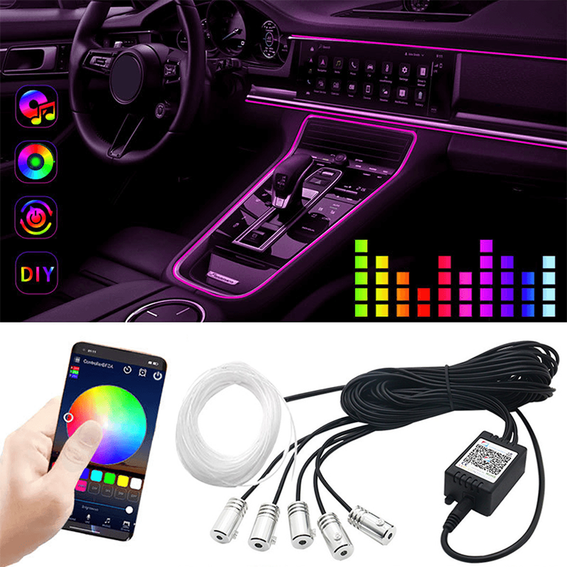 LED Intelligent Voice Control Atmosphere Light Belt Set