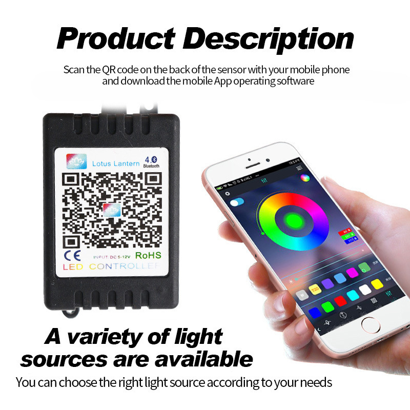 LED Intelligent Voice Control Atmosphere Light Belt Set