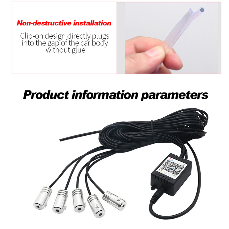 LED Intelligent Voice Control Atmosphere Light Belt Set
