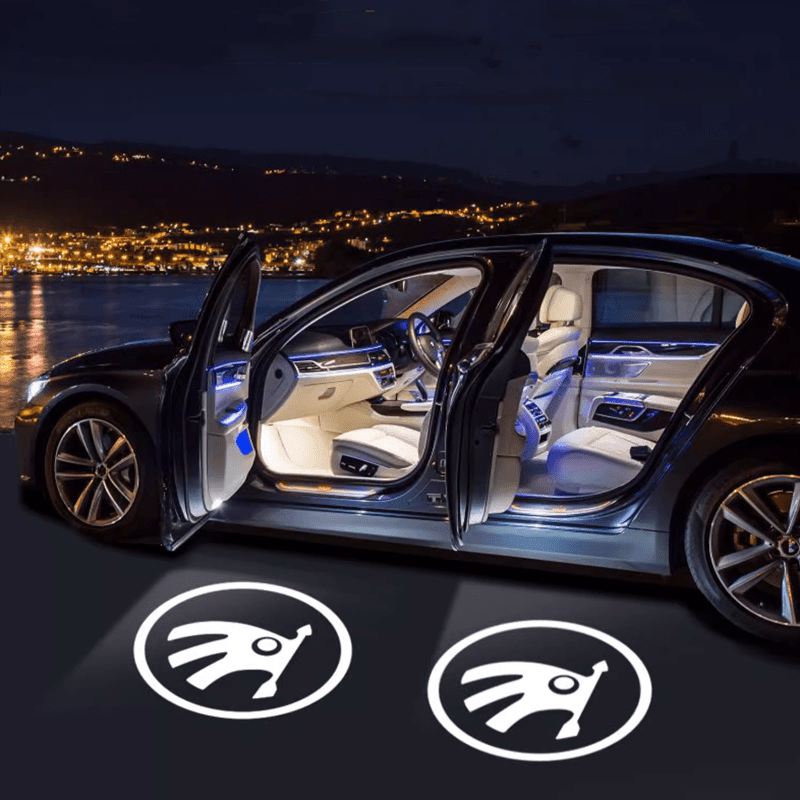 Skoda Compatible Car Door Welcome Lights - Greetlamp