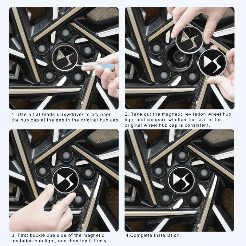 Suitable For DS Magnetic Suspension Hub Caps & LED Suspension Luminous Wheel Hub Lights - Greetlamp