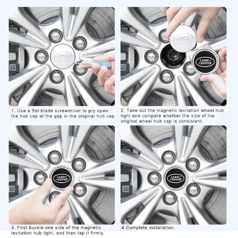 Suitable For Land Rover Magnetic Suspension Hub Caps & LED Suspension Luminous Wheel Hub Lights - Greetlamp