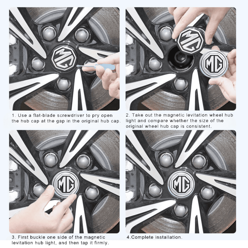 Suitable For MG Magnetic Suspension Hub Caps & LED Suspension Luminous Wheel Hub Lights - Greetlamp