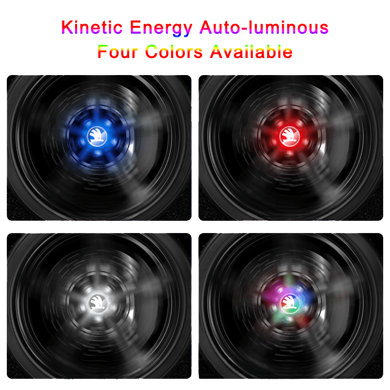 Suitable For Škoda Magnetic Suspension Hub Caps & LED Suspension Luminous Wheel Hub Lights - Greetlamp