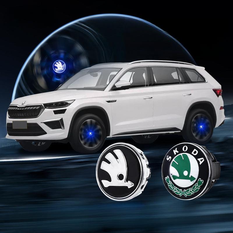 Suitable For Škoda Magnetic Suspension Hub Caps & LED Suspension Luminous Wheel Hub Lights - Greetlamp