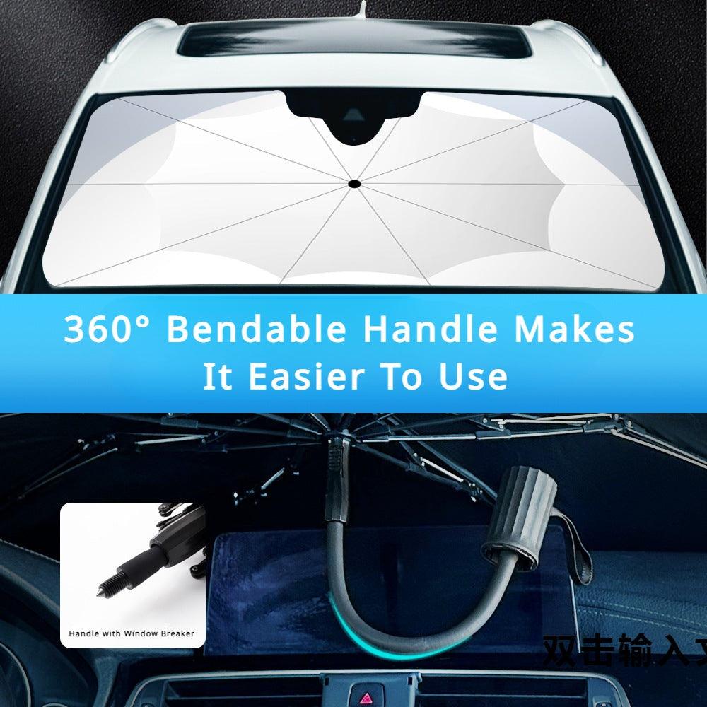 New 360° Bendable Handle Car Parasol Car Front Windshield Sun Protection Heat Shield Universal Car Parasol - Greetlamp