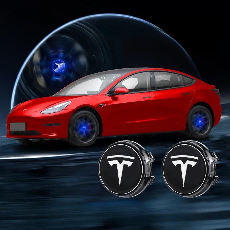 Suitable For Tesla Magnetic Suspension Hub Caps & LED Suspension Luminous Wheel Hub Lights - Greetlamp