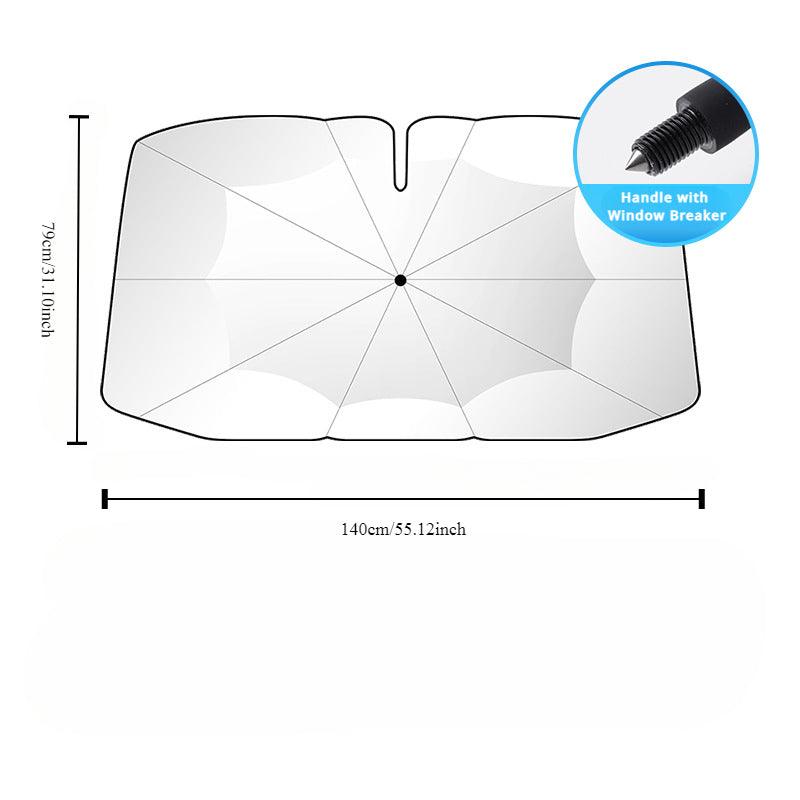 New 360° Bendable Handle Car Parasol Car Front Windshield Sun Protection Heat Shield Universal Car Parasol - Greetlamp