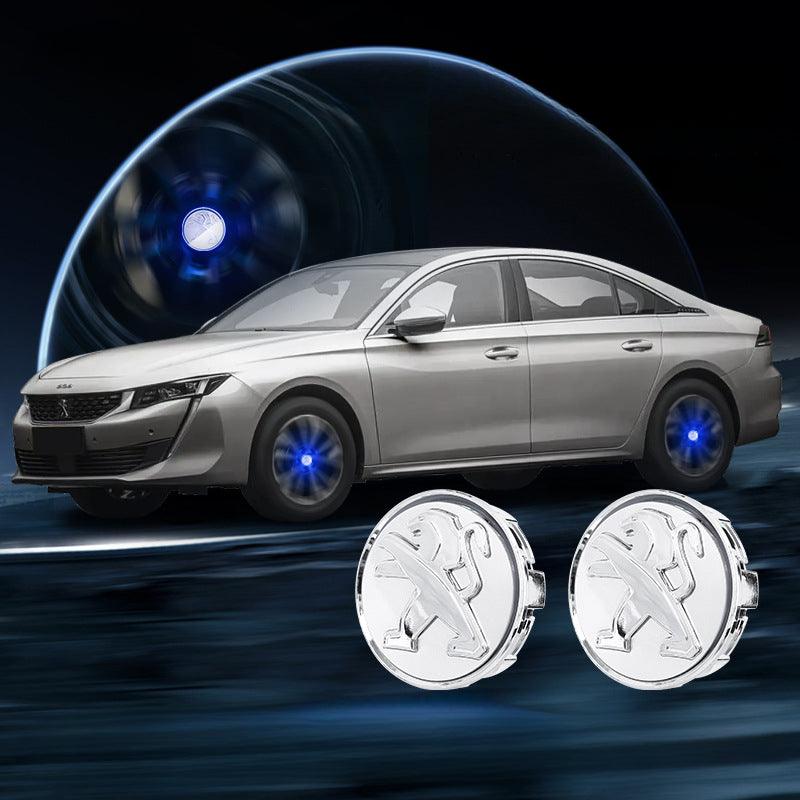 Suitable For Peugeot Magnetic Suspension Hub Caps & LED Suspension Luminous Wheel Hub Lights - Greetlamp