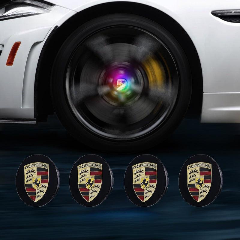 Suitable For Porsche Magnetic Suspension Hub Caps & LED Suspension Luminous Wheel Hub Lights - Greetlamp