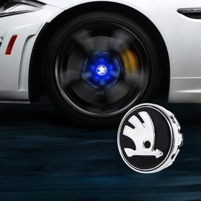 Suitable For Škoda Magnetic Suspension Hub Caps & LED Suspension Luminous Wheel Hub Lights - Greetlamp