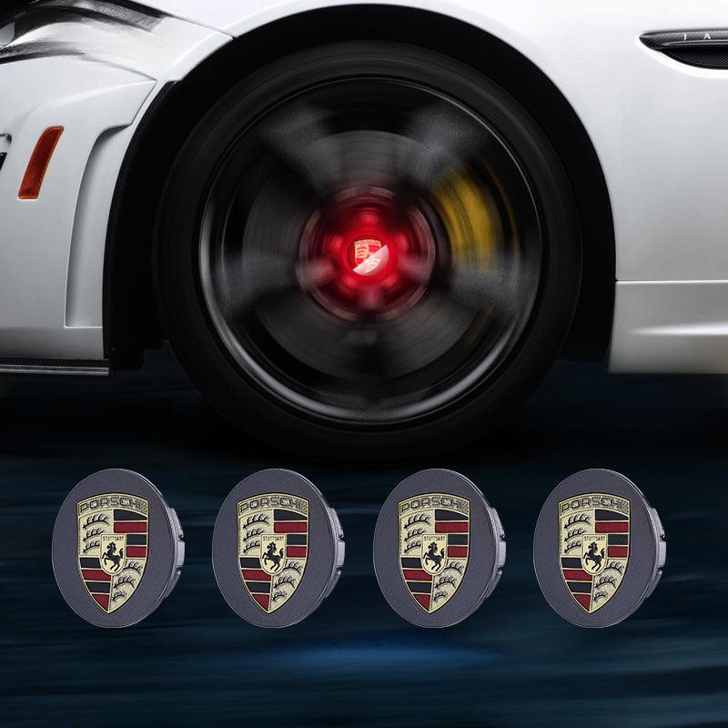 Suitable For Porsche Magnetic Suspension Hub Caps & LED Suspension Luminous Wheel Hub Lights - Greetlamp
