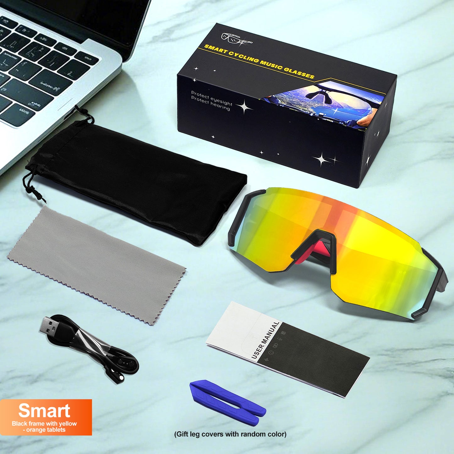Outdoor Sports Cycling Bluetooth Smart Sunglasses with AI Technology