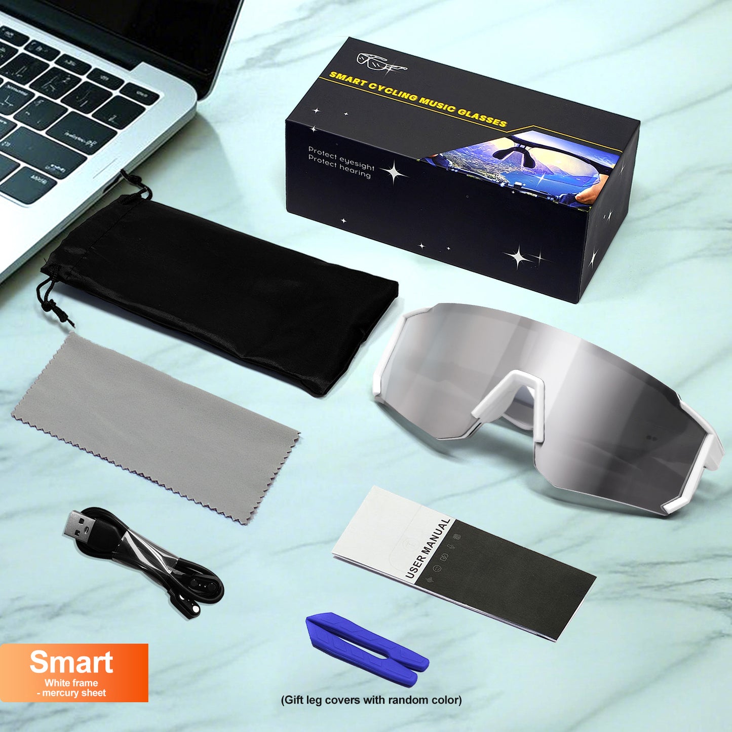 Outdoor Sports Cycling Bluetooth Smart Sunglasses with AI Technology