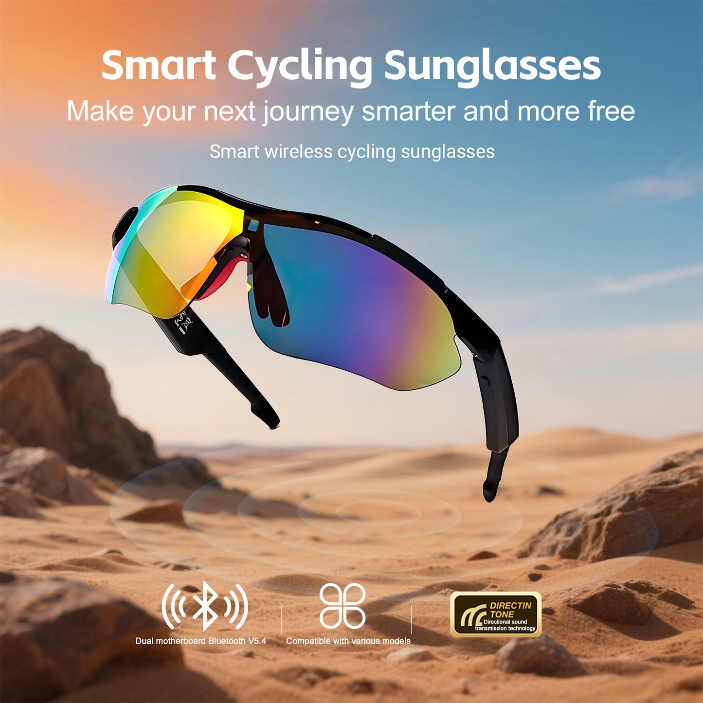 Smart Bluetooth Glasses Outdoor Sports Goggles Cycling Sunglasses