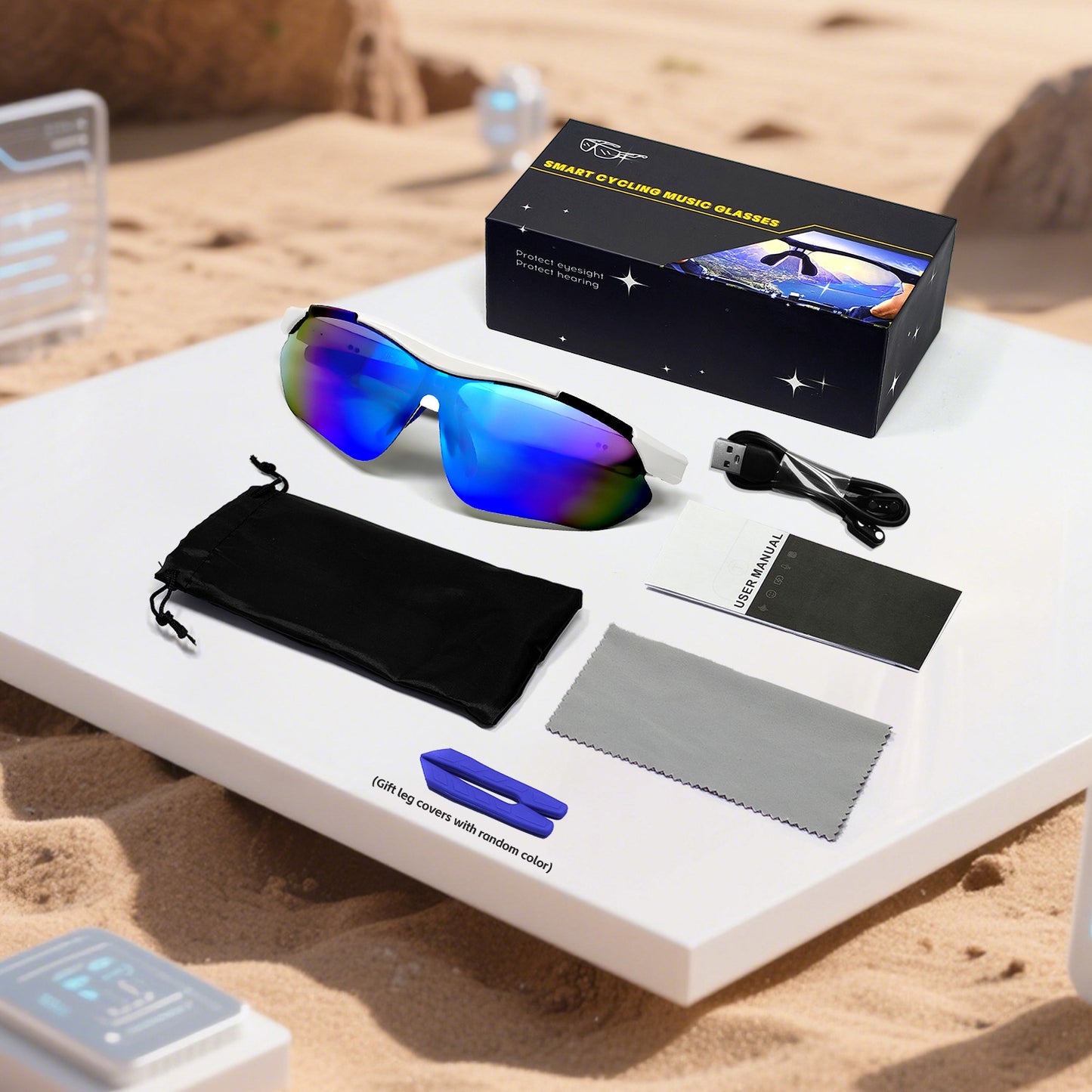 Smart Bluetooth Glasses Outdoor Sports Goggles Cycling Sunglasses