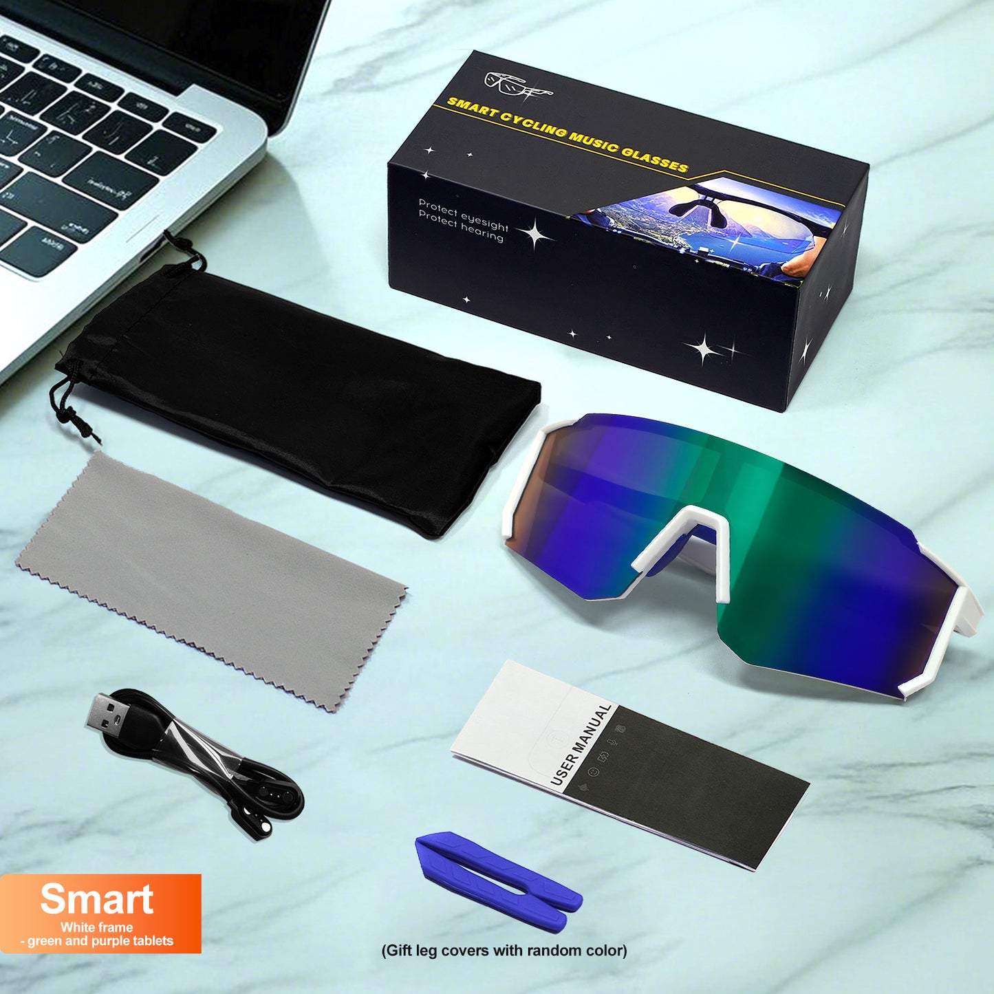 Outdoor Sports Cycling Bluetooth Smart Sunglasses with AI Technology