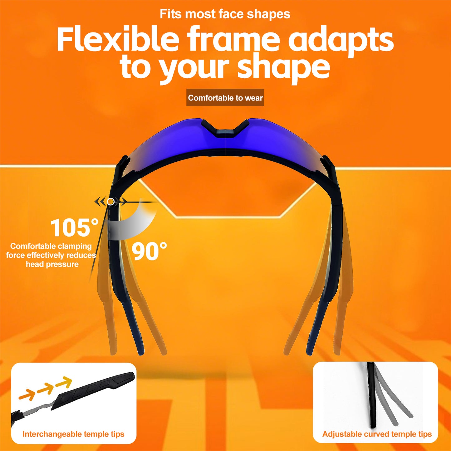 Outdoor Sports Cycling Bluetooth Smart Sunglasses with AI Technology