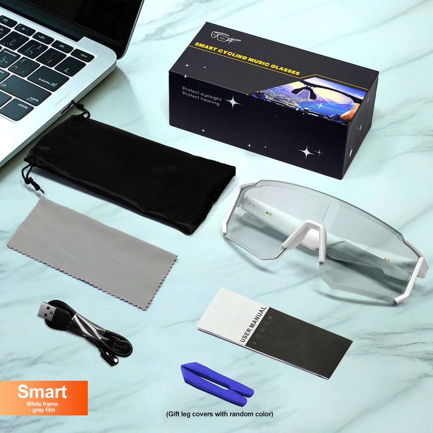 Outdoor Sports Cycling Bluetooth Smart Sunglasses with AI Technology